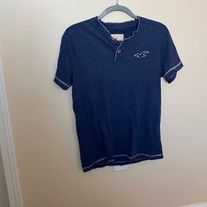 Hollister Navy Blue Button Tee